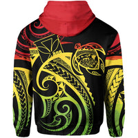 Hawaii Hoodie Kanaka Reggae Allover Zip Hoodie - Polynesian Pride