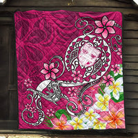 Fiji Premium Quilt - Turtle Plumeria (Pink) - Polynesian Pride