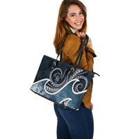Niue Polynesian Leather Tote Bag - Ocean Style - Polynesian Pride