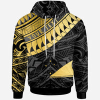 Tokelau Custom Hoodie Tokelau Ginger Lei Pattern Gold Unisex Gold - Polynesian Pride