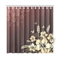Golden Hibiscus Shower Curtain - Polynesian Pride