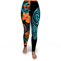 Polynesian Legging - Hawaiian Flower Pattern Leggings NN0 - Polynesian Pride