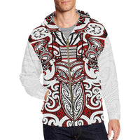 New Zealand Zip up Hoodie Maori Rugby Unisex Art - Polynesian Pride