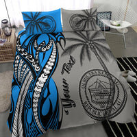 Palau Custom Personalized Bedding Set - Classical Coconut Tree Gray - Polynesian Pride