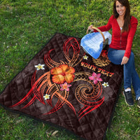 Polynesian Tahiti Personalised Premium Quilt - Legend of Tahiti (Red) - Polynesian Pride