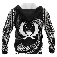 Pohnpei Micronesia Hoodie White Tribal Wave - Polynesian Pride