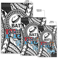 Fiji Rugby Bati Tapa Pattern Area Rug - LT2 - Polynesian Pride