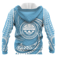 Federated States of Micronesia ll Over Hoodie Blue Tribal Wave - Polynesian Pride