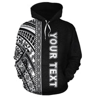 Polynesian Custom Hoodie Black Poly Line - Polynesian Pride