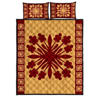 Hawaiian Quilt Pattern Tradition Quilt Bed Set Gold - Polynesian Pride
