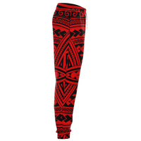 Polynesian Seamless Red Joggers - Polynesian Pride