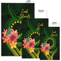 Cook Islands Polynesian Area Rug - Floral With Seal Flag Color - Polynesian Pride