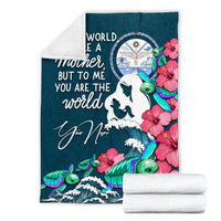 (Custom Personalised) Marshall Islands Mothers Day With Green Turtle Blanket - LT12 - Polynesian Pride