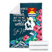 (Custom Personalised) Kiribati Mothers Day With Green Turtle Blanket - LT12 - Polynesian Pride