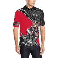 New Zealand Maori Polo Shirt Fall In Rugby - Polynesian Pride