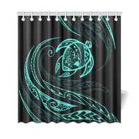Hawaii Turtle Shower Curtain - Turquoise - Frida Style - Polynesian Pride