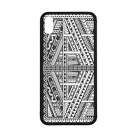 Polynesian 18 Rubber Phone Case One Size iPhone XS Max Black - White - Polynesian Pride