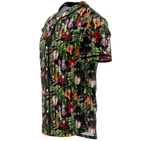 Hawaii Tropical Flowers Watercolor Baseball Jersey - Polynesian Pride