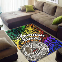 American Samoa Area Rug - Rainbow Polynesian Pattern - Polynesian Pride