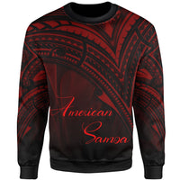 American Samoa Sweatshirt - Cross Style Red Color Unisex Black - Polynesian Pride
