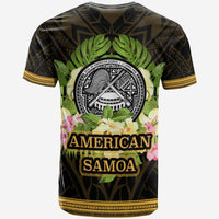 American Samoa T Shirt Polynesian Gold Patterns Collection - Polynesian Pride