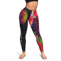 American Samoa Leggings - Tropical Hippie Style - Polynesian Pride