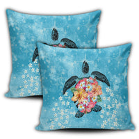 Hawaiian - Hawaii Turtle Hibiscus Plumeria Pillow Covers - AH - Polynesian Pride