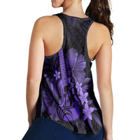 Hawaiian - Hawaii Ukulele Flower Racerback Tank - Purple - AH - Polynesian Pride