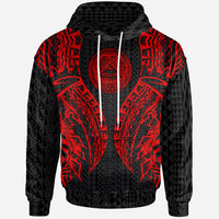 New Caledonia Hoodie Polynesian Lion Head Red Style Unisex Red - Polynesian Pride