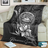 American Samoa Premium Blanket - Fish With Plumeria Flowers Style - Polynesian Pride