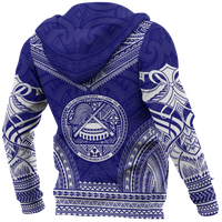 American Samoa Polynesian Chief Hoodie Flag Version - Polynesian Pride