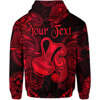 Custom Aquarius Zodiac Polynesian Zip Hoodie Unique Style Red LT8 - Polynesian Pride