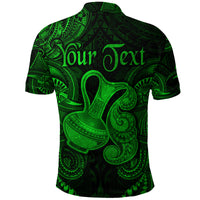 Custom Aquarius Zodiac Polynesian Polo Shirt Unique Style Green LT8 - Polynesian Pride