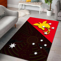 Papua New Guinea And Australia Area Rug LT6 Red - Polynesian Pride