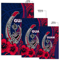 Guam Fish Hook Area Rug Flag Color Style LT6 - Polynesian Pride