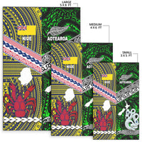 New Zealand And Niue Area Rug Together - Green LT8 - Polynesian Pride