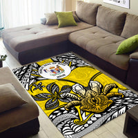 Niue Uga Area Rug Tribal Patterns Yellow Style LT6 - Polynesian Pride