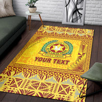 (Custom Personalised) Tonga Vava'u High School Area Rugs Simplified Version - Gold LT8 - Polynesian Pride