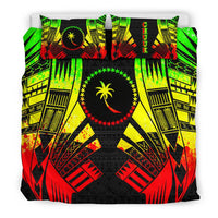 Chuuk States Duvet Cover Set - Reggae Tattoo Style - Polynesian Pride