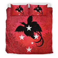 Papua New Guinea Duvet Cover Set - Papua New Guinea Flag Papua New Guinea Red Red - Polynesian Pride
