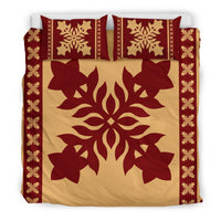 Hawaiian Quilt Pattern Star Flower Bedding Set - Polynesian Pride