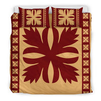 Hawaiian Quilt Pattern Flower Hula Bedding Set - Polynesian Pride