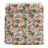 Hawaiian Tropical Hibiscus Plumeria Pineapple Polynesian Bedding Set - Polynesian Pride
