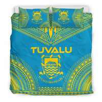 Tuvalu Flag Polynesian Chief Duvet Cover Set - Polynesian Pride