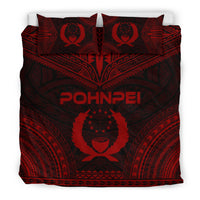 Pohnpei Polynesian Chief Duvet Cover Set - Red Version - Polynesian Pride