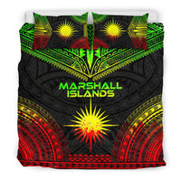 Marshall Islands Polynesian Chief Duvet Cover Set - Reggae Version - Polynesian Pride