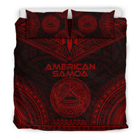 American Samoa Polynesian Chief Duvet Cover Set - Red Version - Polynesian Pride