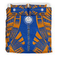 Marshall Islands Duvet Cover Set - Polynesian Tattoo Flag Black - Polynesian Pride