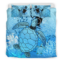 Cook Islands 1 Bedding Set - Ocean Life Blue - Polynesian Pride