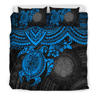 Northern Mariana Islands Polynesian Duvet Cover Set - Blue Turtle - Polynesian Pride